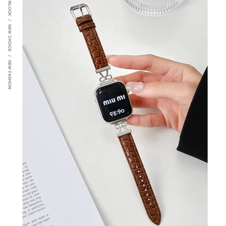 リボンとレザー  AppleWatchバンド 高級感高品質 AppleWatchベルト Series 11/10/9/8 SE3/2  Ultra3/2/1 エレガント [M6694]