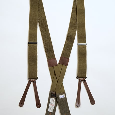 LEE × NIGEL CABOURN,'OX'ED SILVER' - FIELD WORKER SUSPENDER
