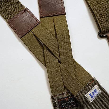 LEE × NIGEL CABOURN,'OX'ED SILVER' - FIELD WORKER SUSPENDER