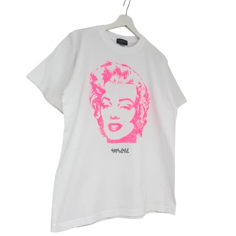 RARETE (ラルテ) マリリンモンロー Marilyn Monroe シルエット ネオンピンク Tシャツ
