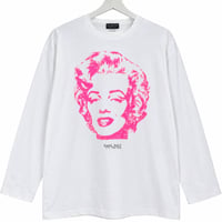 RARETE (ラルテ) マリリンモンロー Marilyn Monroe シルエット ネオンピンク ロンT