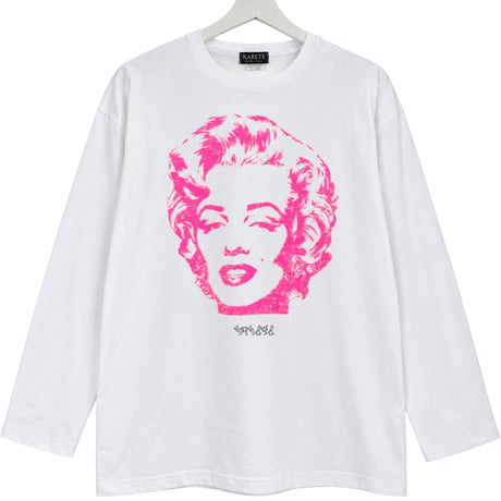 RARETE (ラルテ) マリリンモンロー Marilyn Monroe シルエット ネオンピンク ロンT