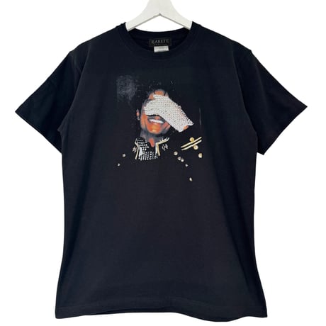 RARETE (ラルテ) MJ プリント ラインストーン Tシャツ