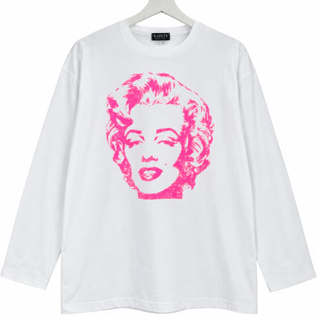RARETE (ラルテ) マリリンモンロー Marilyn Monroe シルエット ネオンピンク ロンT