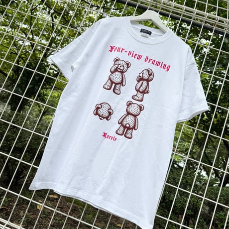 RARETE (ラルテ) テディベア あっかんベー Tシャツ 4面図