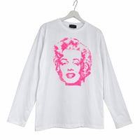 RARETE (ラルテ) マリリンモンロー Marilyn Monroe シルエット ネオンピンク ロンT