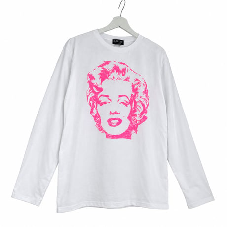 RARETE (ラルテ) マリリンモンロー Marilyn Monroe シルエット ネオンピンク ロンT