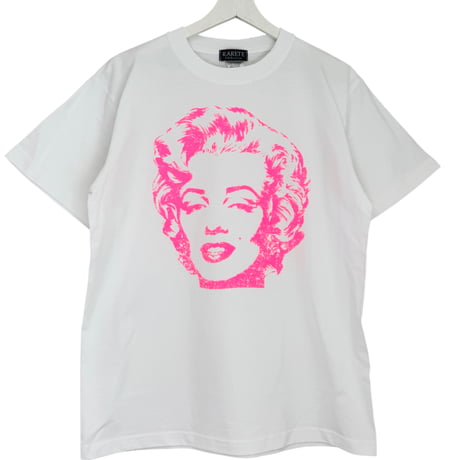 RARETE (ラルテ) マリリンモンロー Marilyn Monroe シルエット ネオンピンク Tシャツ