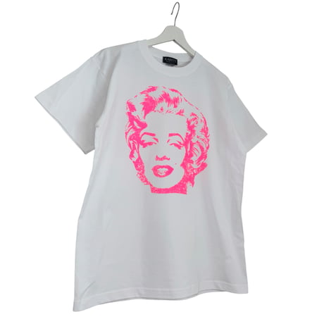 RARETE (ラルテ) マリリンモンロー Marilyn Monroe シルエット ネオンピンク Tシャツ