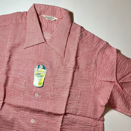 1950's TERRACE CLUB Seersucker S/S Shirt Deadstock