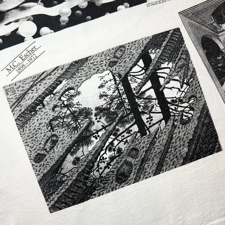 1990's SOF TEE M.C.ESCHER Mulch Printed Tee