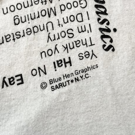 1990's FRUIT OF THE LOOM Japanese Printed Tee