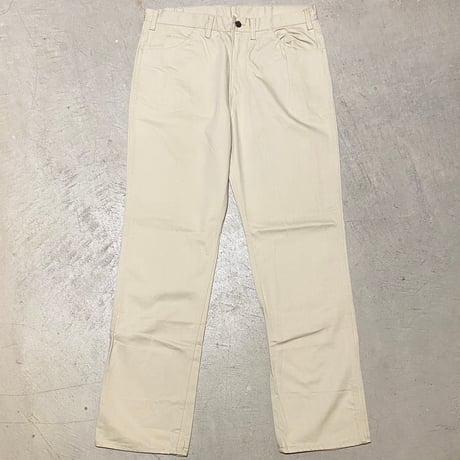 1960's Levi's 518 Big E Cotton Satin Tapered Pants Deadstock