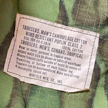 1960's US.ARMY ERDL Jungle Fatigue Trousers