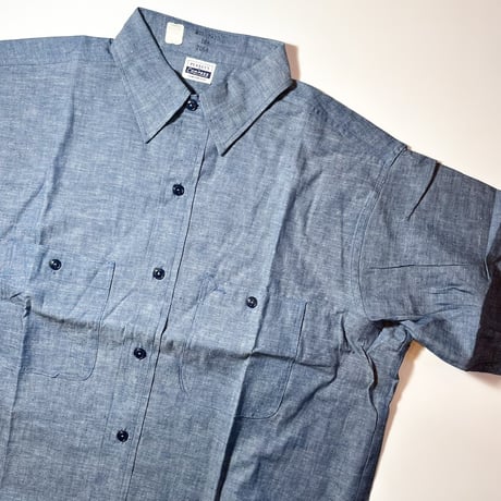 1960's COMPASS Chambray L/S Shirt Deadstock