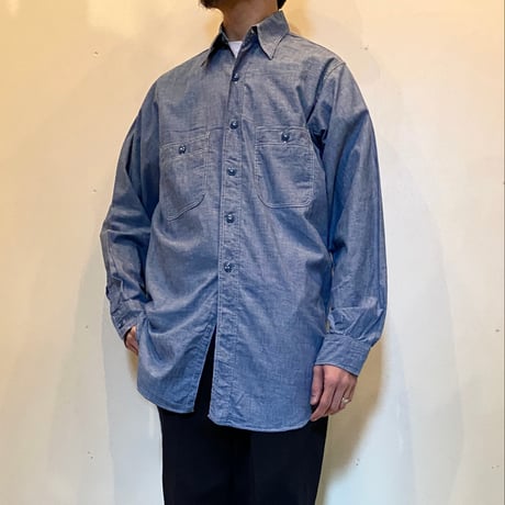 1940's US.NAVY Chambray L/S Shirt
