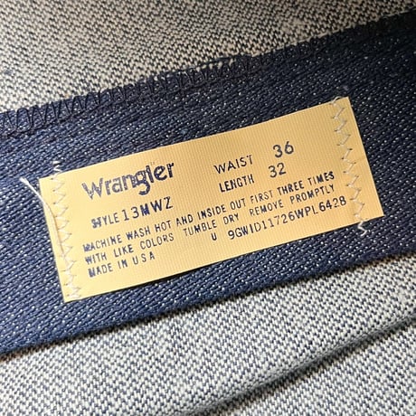 1980's Wrangler 13MWZ Denim Pants Deadstock