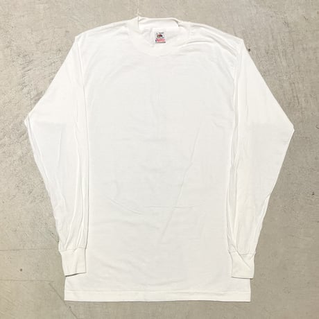 1990's FRUIT OF THE LOOM Solid L/S Tee Deadstock