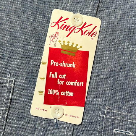 1960's〜 King Kole Chambray L/S Shirt Deadstock