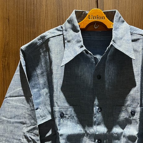 1960's COMPASS Chambray L/S Shirt Deadstock