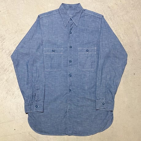 1940's US.NAVY Chambray L/S Shirt