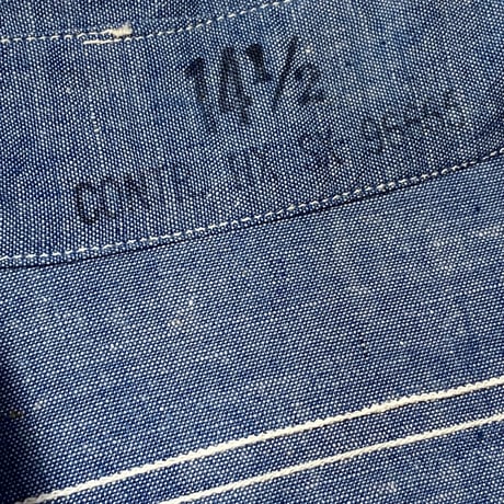 1940's US.NAVY Chambray L/S Shirt