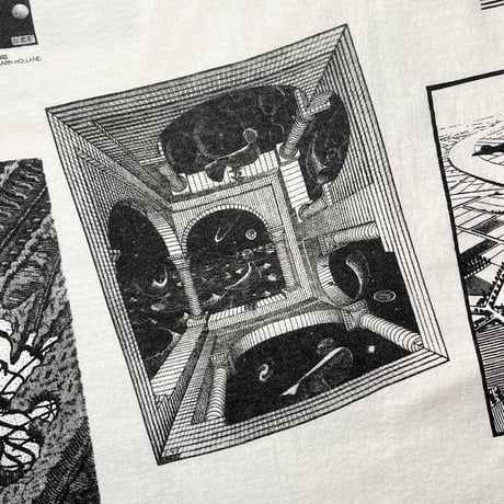 1990's SOF TEE M.C.ESCHER Mulch Printed Tee