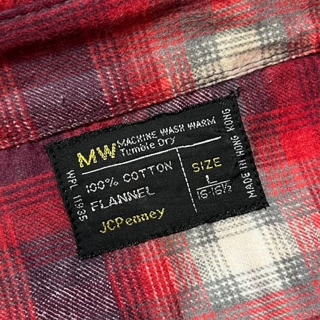 1960〜70's JC Penney Flannel L/S Shirt Deadstock