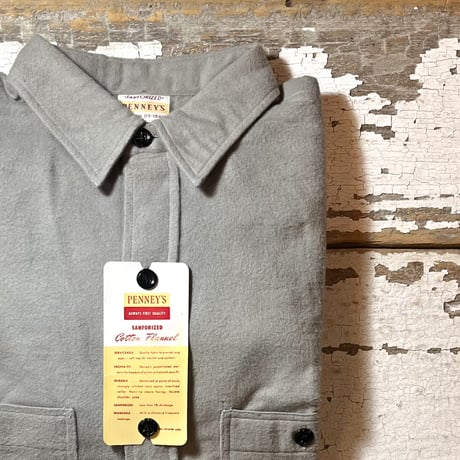 1950〜60's PENNEY'S Flannel L/S Shirt Deadstock