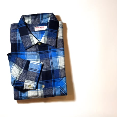 1950〜60's IRONWEAR Flannel L/S Shirt Deadstock