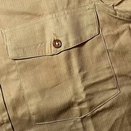 1940's〜 MONTGOMERY WARD Herringbone L/S Shirt Deadstock