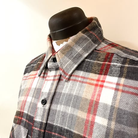 1980's RUGGED WEAR Heavy Flannel L/S Shirt Deadstock