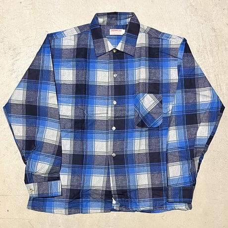 1950〜60's IRONWEAR Flannel L/S Shirt Deadstock