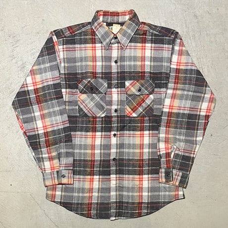 1980's RUGGED WEAR Heavy Flannel L/S Shirt Deadstock