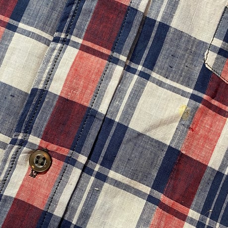 1960's Westley Indian Madras S/S Shirt Deadstock