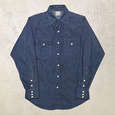 1960's Bar C Denim Western L/S Shirt