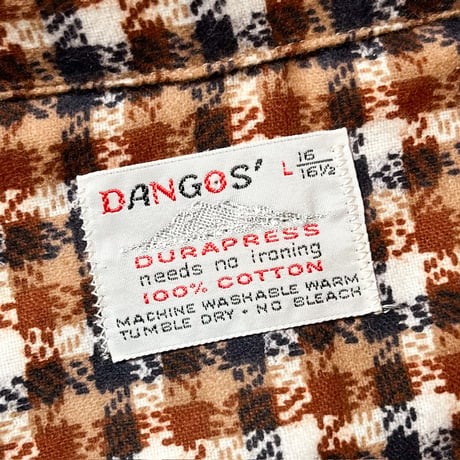 1970's DANGOS' Flannel L/S Shirt Deadstock