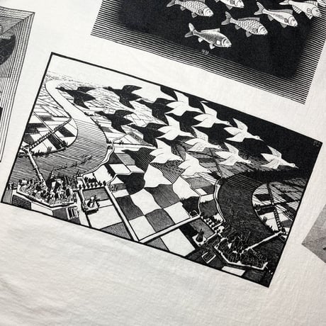1990's SOF TEE M.C.ESCHER Mulch Printed Tee