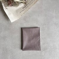 お薬手帳ケース、母子手帳ケース、病院おまとめケース　ストライプ　ブラウン