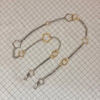 《1点もの》LONG STRAP / "STAR GARDEN" （SILVER × GOLD MIX）