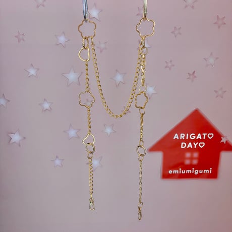 《1点もの》LONG STRAP / "SECRET GARDEN"（GOLD）