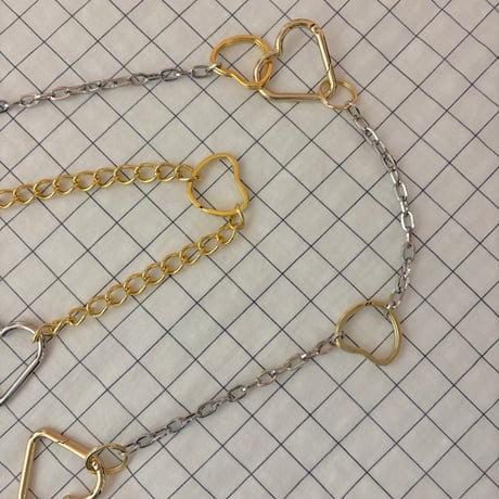 《1点もの》LONG STRAP / "HEART WARMING"（SILVER × GOLD MIX）