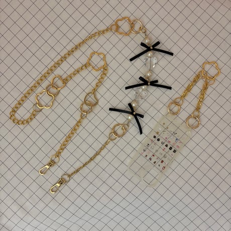 《1点もの》LONG STRAP / "SECRET GARDEN"（GOLD）