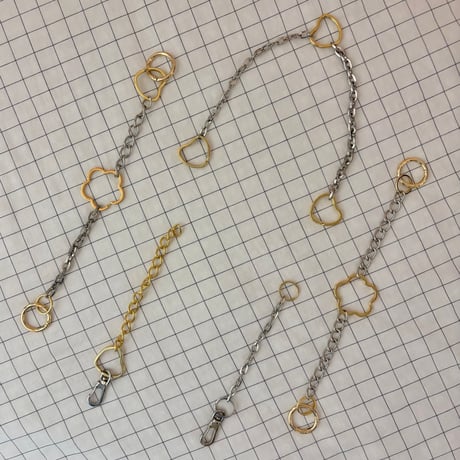 《1点もの》LONG STRAP / "PICNIC"（SILVER × GOLD MIX）