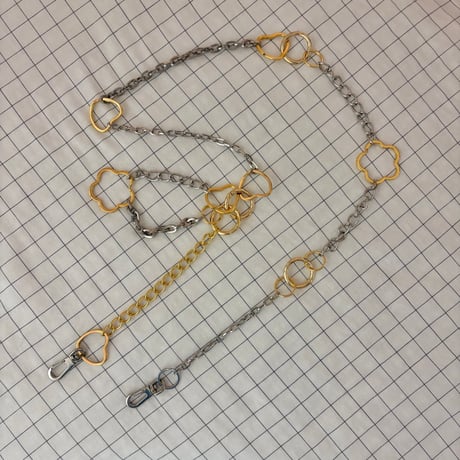《1点もの》LONG STRAP / "PICNIC"（SILVER × GOLD MIX）