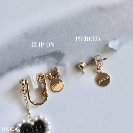 【ICON】JULICA | Très Petit-Pearled SweetHeart_Chat noir