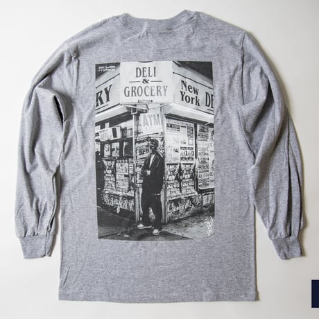 212.MAG × NEW NEW YORK CLUB / NY Deli & Grocery Long Sleeve Tee -Heather Grey
