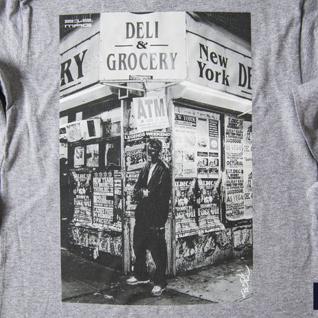 212.MAG × NEW NEW YORK CLUB / NY Deli & Grocery Long Sleeve Tee -Heather Grey