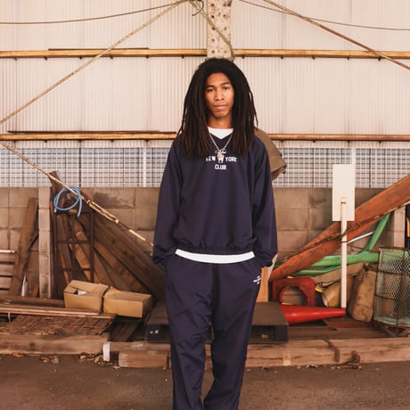 WOODBLOCK x NEW NEW YORK CLUB V-NECK NYLON PULLOVER JACKET