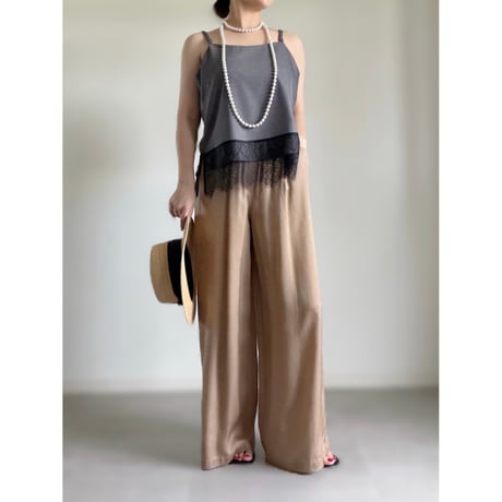 lace camisole / gray